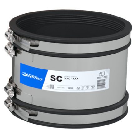 Fernco Csőtoldók merevítőpánttal (XSB)