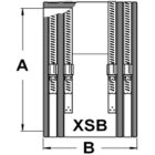 Fernco Csőtoldók merevítőpánttal (XSB)